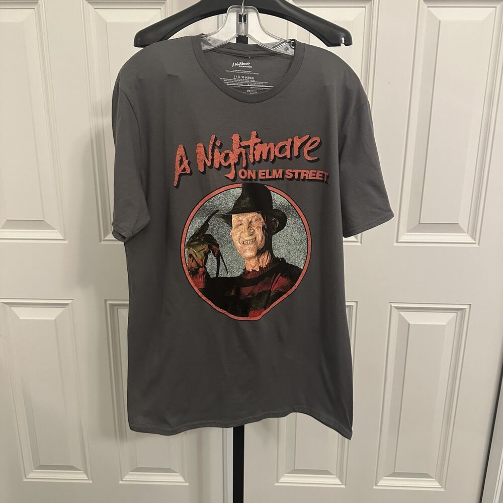 A Nightmare on Elm Street Freddy Krueger T-Shirt Shirt Tee Grey Horror 80's NEW